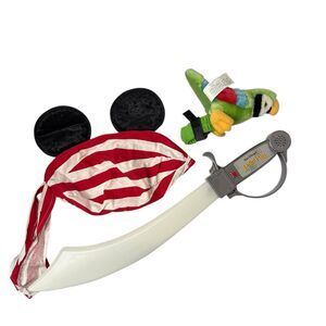 2002 Disney Parks Pirates of the Caribbean Mickey Mouse Toy Glow Sword w/ Access